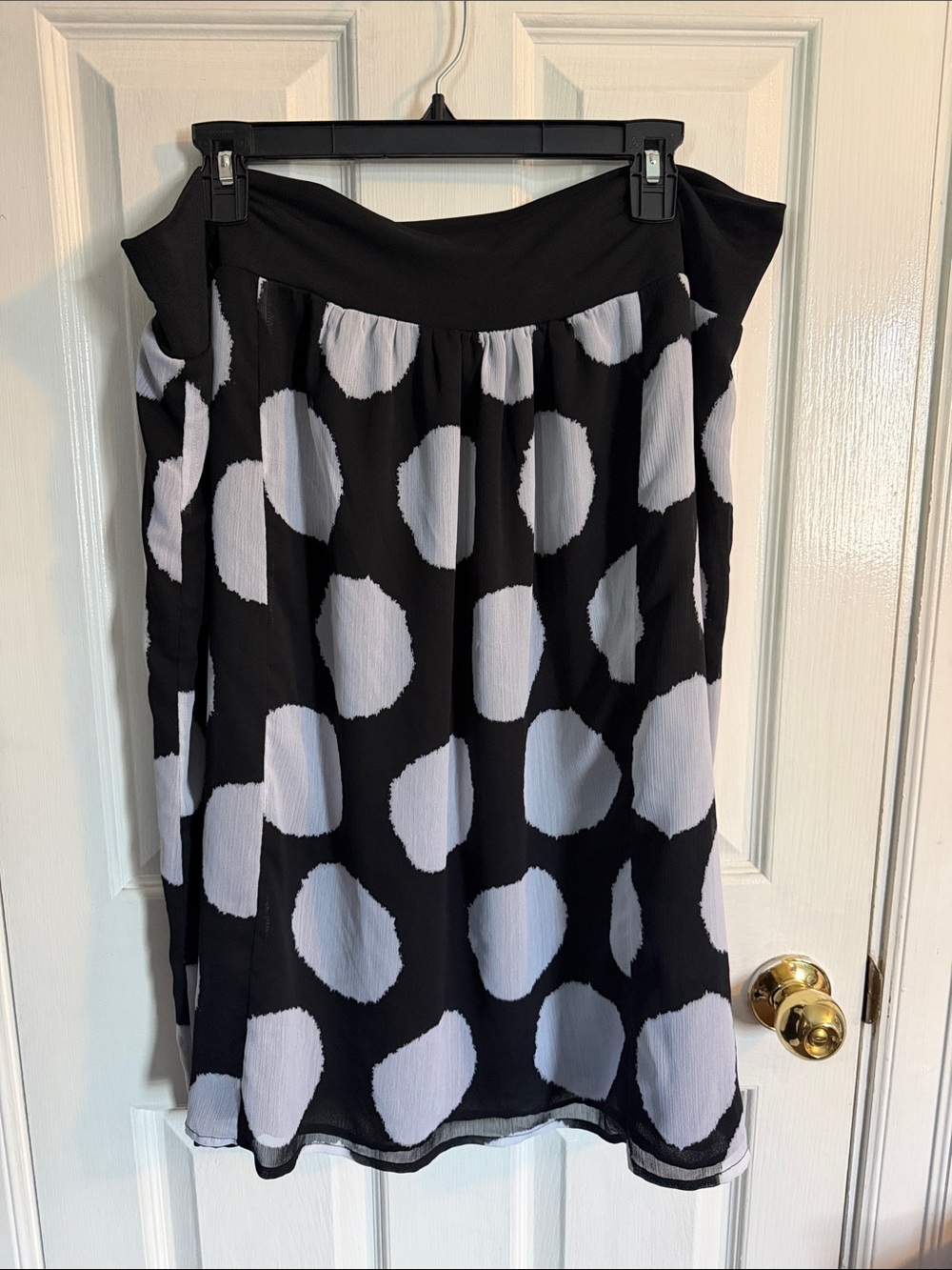 Polka Dot Skirt Black and White